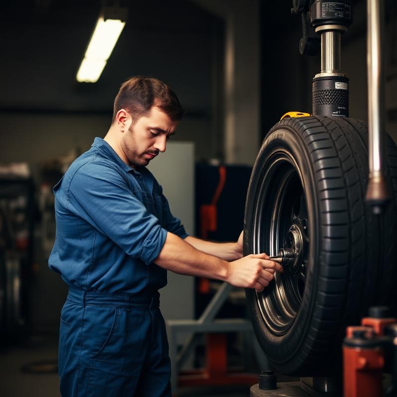 Professional tyre fitting